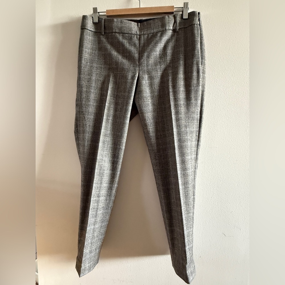 J. Crew Black and Gray Plaid Pants